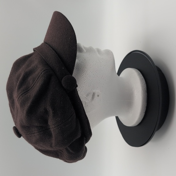 Vintage Stylish Brown Newsboy Cap Wool Blend - Picture 4 of 9